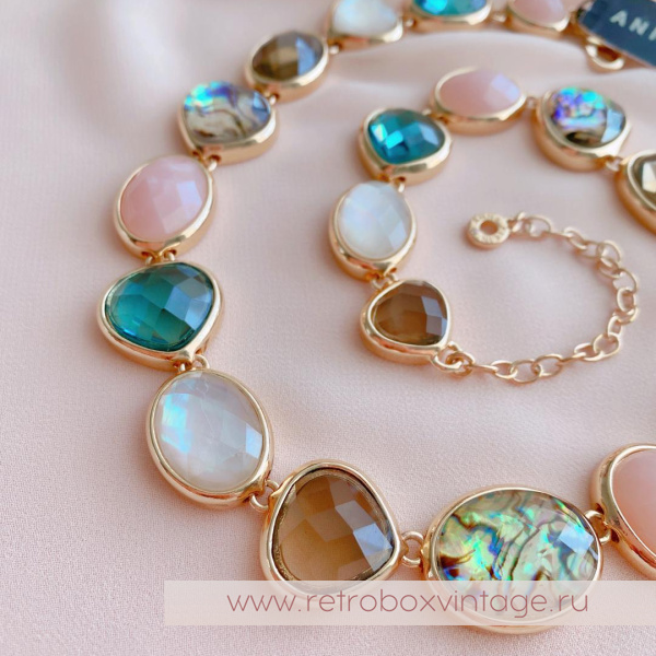 ANNE KLIEIN Ожерелье «Морские камушки: лесная пастель»