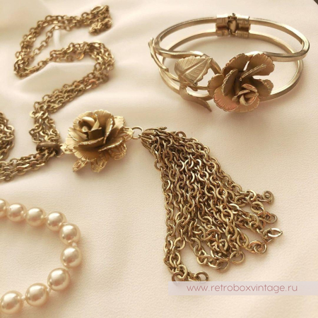 GIOVANNI Ожерелье и браслет «Золотая роза»