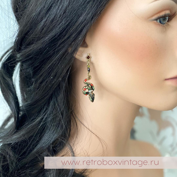 SWEET ROMANCE Серьги «Эмалевые змейки: бронза» SWEET ROMANCE Серьги «Эмалевые змейки: бронза»