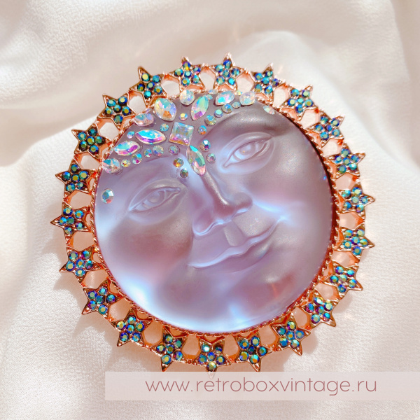 KIRKS FOLLY Брошь-кулон «Лавандовая императрица-луна»