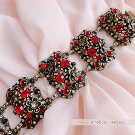 SWEET ROMANCE Браслет «Вечная любовь: гранатовое стекло»