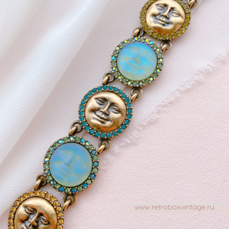 KIRKS FOLLY Браслет "Шесть лун: чередующиеся зеленые и бронзовые"