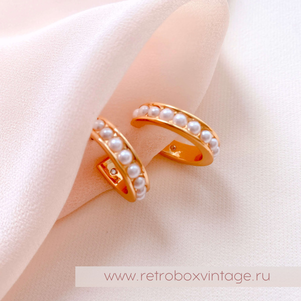 TALBOTS Серьги-конго "Жемчужные кольца"