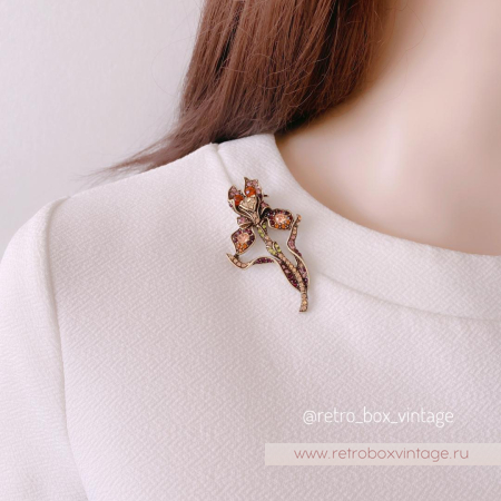 HEIDI DAUS Брошь «Кристальный ирис»