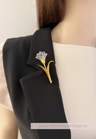 SWAROVSKI Брошь "Хрустальная лилия" Коллекция Crystal Memories