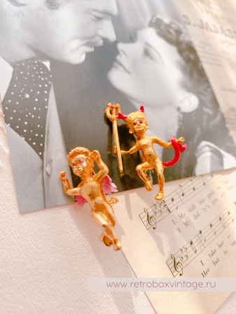 MOOD PINS Броши парные "Ангел и демон"