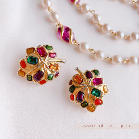 JOAN RIVERS Клипсы «Цветные листочки»