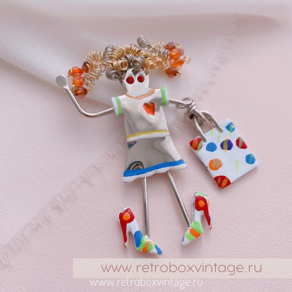 CARRETTE BY GANZ Брошь «Кудряшка модница»