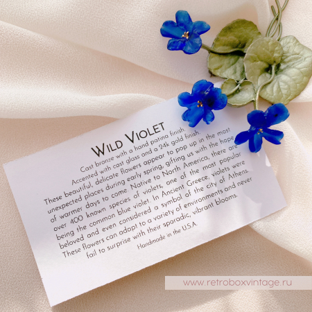 MICHAEL MICHAUD Брошь "Дикие фиалки"