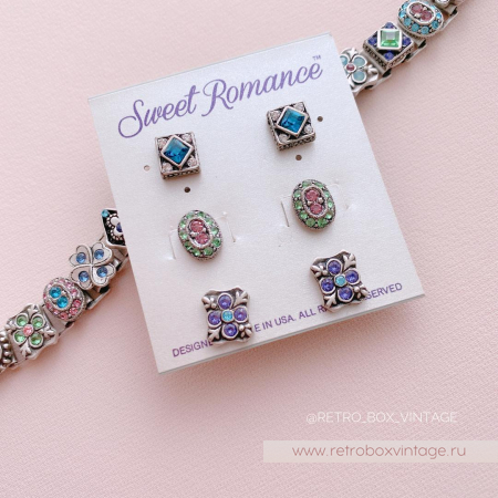 SWEET ROMANCE Трио серьги-пусеты «Сильвия»
