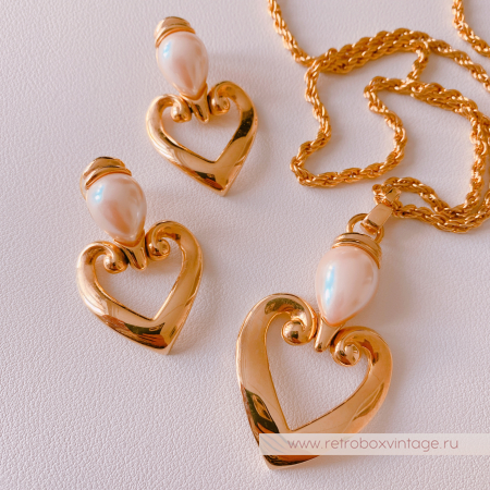 PREMIER DESIGNS Комплект "Сердце любви" Юбилейный выпуск (кулон на цепочке и серьги)