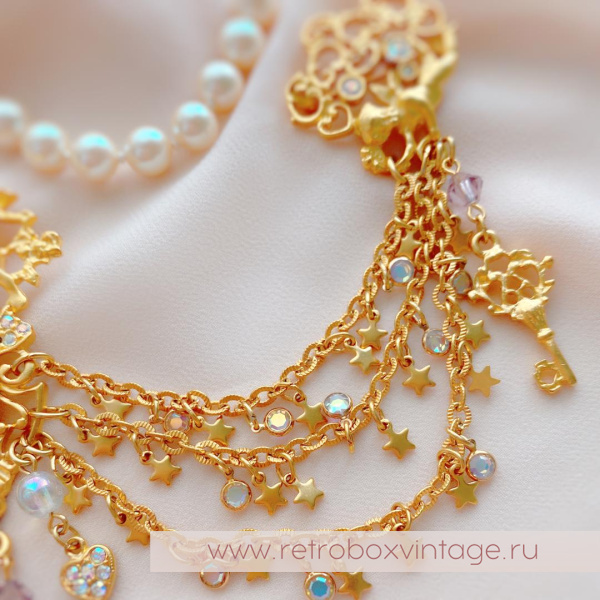 KIRKS FOLLY Брошь-шатлен «Ключи к сердцу»