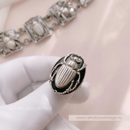 SWEET ROMANCE Кольцо «Скарабей: серебро»