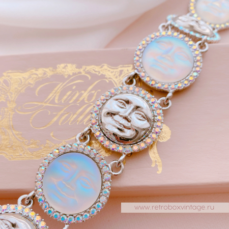 KIRKS FOLLY Браслет "Шесть лун: чередующиеся светлые и серебристые"