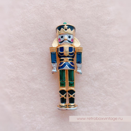 MONET Брошь «Синий щелкунчик»