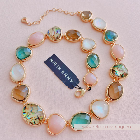 ANNE KLIEIN Ожерелье «Морские камушки: лесная пастель»