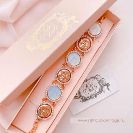 KIRKS FOLLY Браслет "Шесть лун: чередующиеся светлые и золотые"