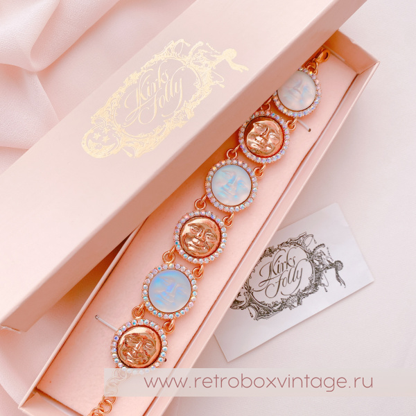 KIRKS FOLLY Браслет "Шесть лун: чередующиеся светлые и золотые"