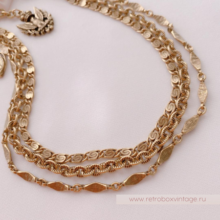 NO NAME Брошь-шатлен «Символы власти»