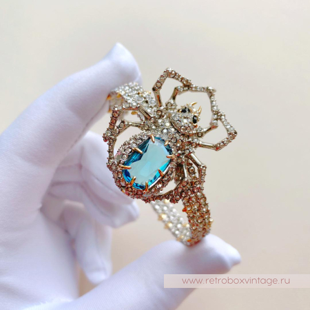 ALEXIS BITTAR Браслет «Голубой кристальный паучок»