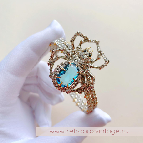 ALEXIS BITTAR Браслет «Голубой кристальный паучок» ALEXIS BITTAR Браслет «Голубой кристальный паучок»