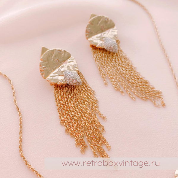 ALEXIS BITTAR Комплект «Полет кометы» кулон на цепочке и серьги ALEXIS BITTAR Комплект «Полет кометы» кулон на цепочке и серьги