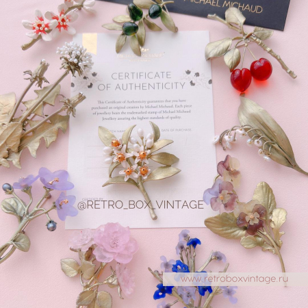 MICHAEL MICHAUD Брошь «Цветущий миндаль Ван Гога»