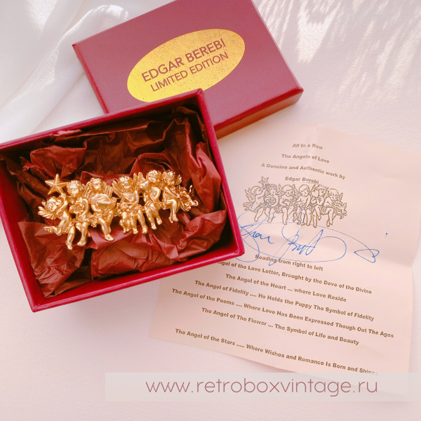 EDGAR BEREBI Брошь «Ангелы любви: золото»