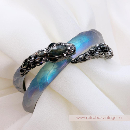 ALEXIS BITTAR Браслет "Магическая имперская змея" Коллекция IMPERIAL NOIR