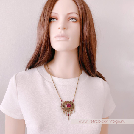 SWEET ROMANCE Ожерелье «Одетта: фиолетовый аметист в бронзе»