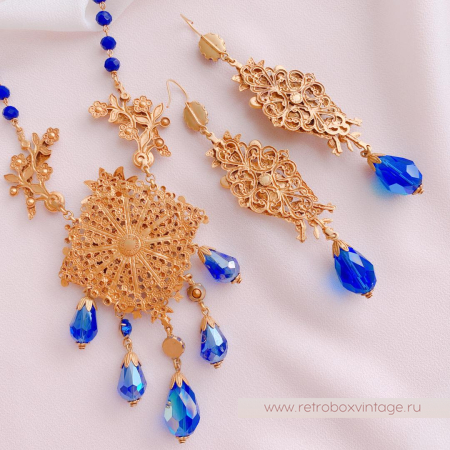 ASKEW LONDON Комплект «Синие павлины»