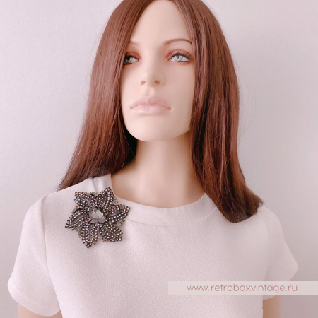 JOAN RIVERS Брошь-кулон "Ночная красавица" дымчатые кристаллы JOAN RIVERS Брошь-кулон "Ночная красавица" дымчатые кристаллы