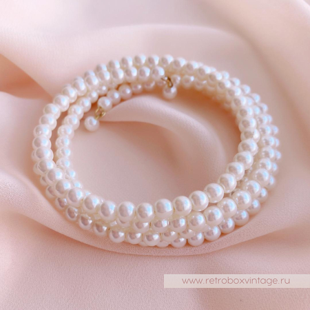 CAROLEE Браслет-спираль "Жемчужная грация"