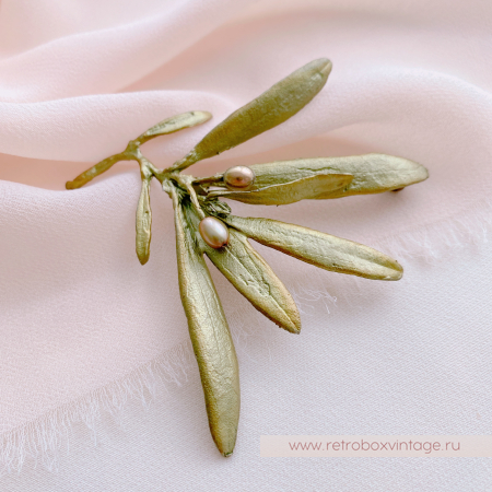 MICHAEL MICHAUD Брошь "Веточка молодой оливы"