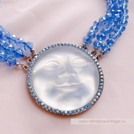 KIRKS FOLLY Колье «Голубая императрица-луна»