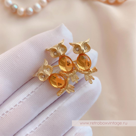 JJ/JONET JEWELRY Брошь «Солнечные совушки» JJ/JONET JEWELRY Брошь «Солнечные совушки»