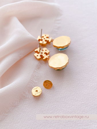 TORY BURCH Серьги «Голубой лед»