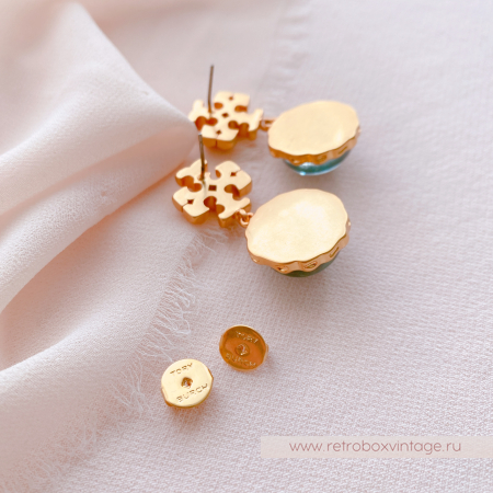 TORY BURCH Серьги «Голубой лед»