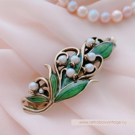 SWEET ROMANCE Заколка-автомат «Жемчужные ландыши»