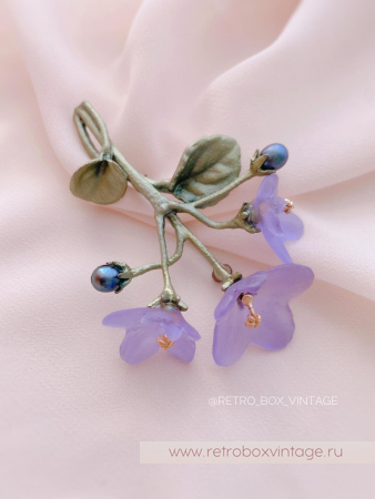 MICHAEL MICHAUD Брошь «Нежные фиалки» коллекция African violet