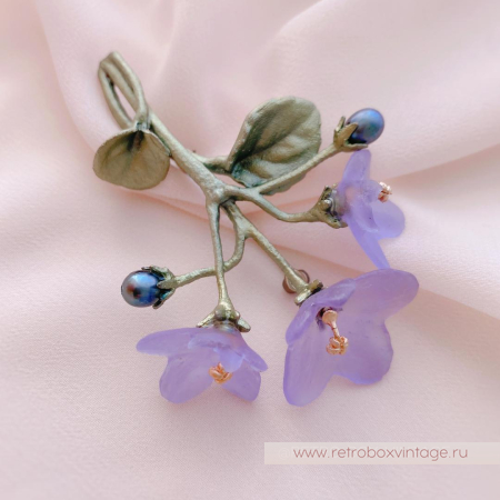 MICHAEL MICHAUD Брошь «Нежные фиалки» коллекция African violet