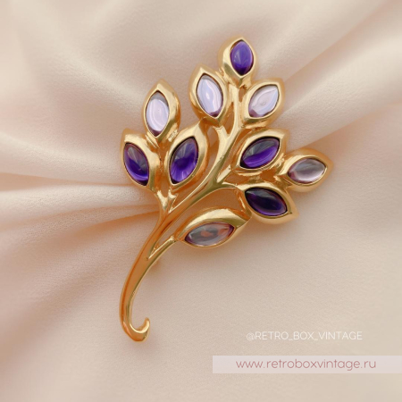 TRIFARI Брошь «Фиолетовая веточка»