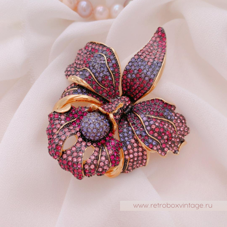 JOAN RIVERS Брошь «Пурпурная орхидея»