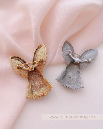 JJ / JONET JEWELRY Брошь «Лунный заяц: серебро»