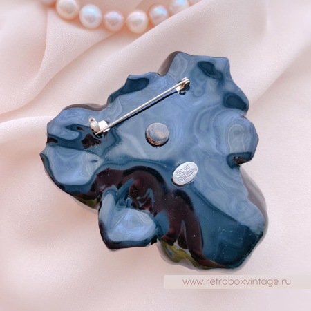 ALEXIS BITTAR Брошь «Заснеженная космическая фиалка бант»