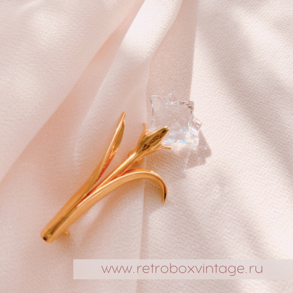 SWAROVSKI Брошь "Хрустальная лилия малая" Коллекция Crystal Memories