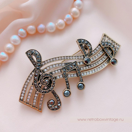 HEIDI DAUS Брошь «Музыка души: ноты»