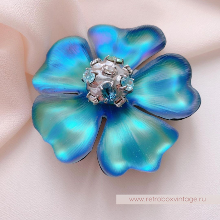 ALEXIS BITTAR Брошь «Цветок галактики: изумруд» имперский люцит