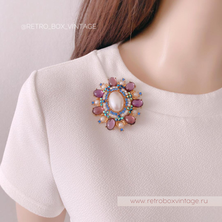 JOAN RIVERS Брошь «Аметистовая нежность» (уценка)