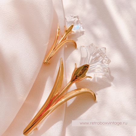 SWAROVSKI Брошь "Хрустальная лилия малая" Коллекция Crystal Memories